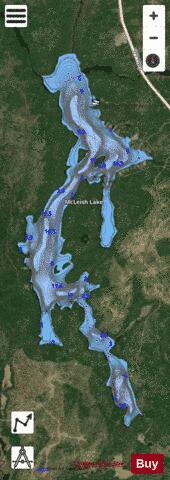 McLeish Lake depth contour Map - i-Boating App - Satellite