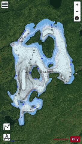 Voltaire Lake depth contour Map - i-Boating App - Satellite
