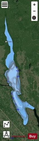 Twinredblox Lake depth contour Map - i-Boating App - Satellite