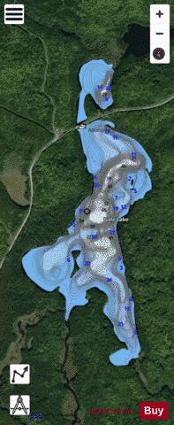 Gale Lake depth contour Map - i-Boating App - Satellite