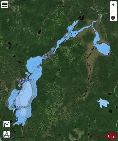 Nemegos Lake depth contour Map - i-Boating App - Satellite