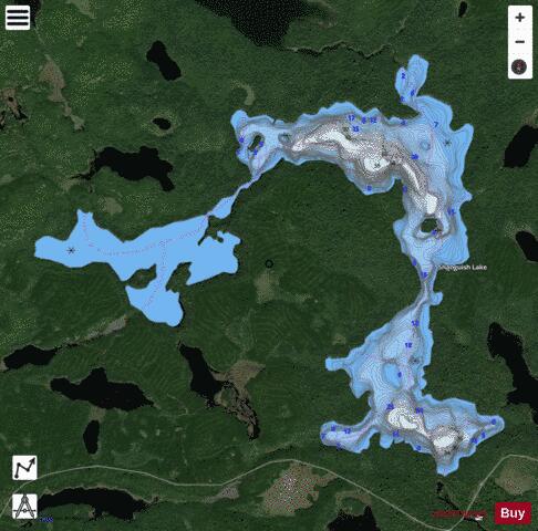 Shanguish Lake depth contour Map - i-Boating App - Satellite