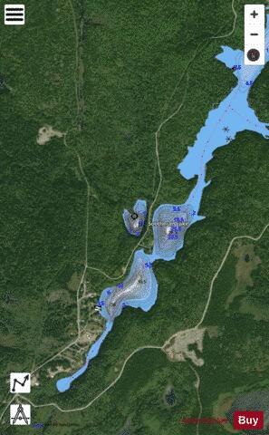 Lake No 44(Sootheran Lake) depth contour Map - i-Boating App - Satellite