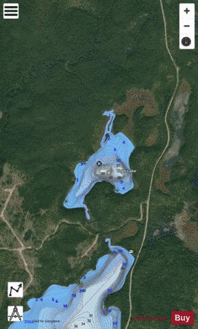 Yoyo Lake depth contour Map - i-Boating App - Satellite