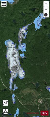 Ferrier Lake depth contour Map - i-Boating App - Satellite