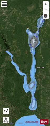 Lake Byng depth contour Map - i-Boating App - Satellite