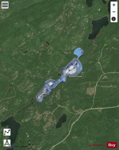 Lake Three (Chain of Lakes) depth contour Map - i-Boating App - Satellite