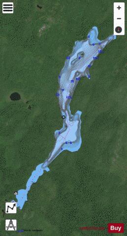 Siren Lake depth contour Map - i-Boating App - Satellite