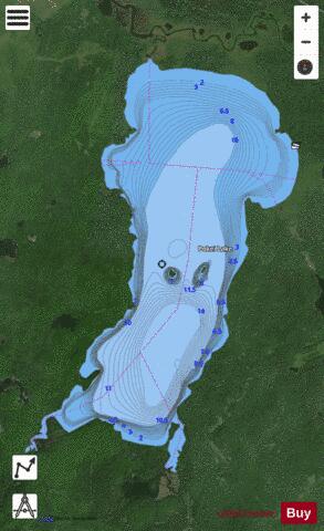 Pokei Lake depth contour Map - i-Boating App - Satellite