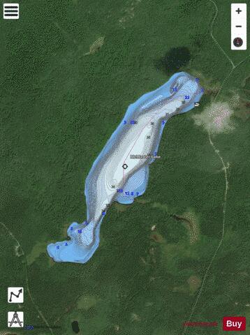 McMaster Lake depth contour Map - i-Boating App - Satellite
