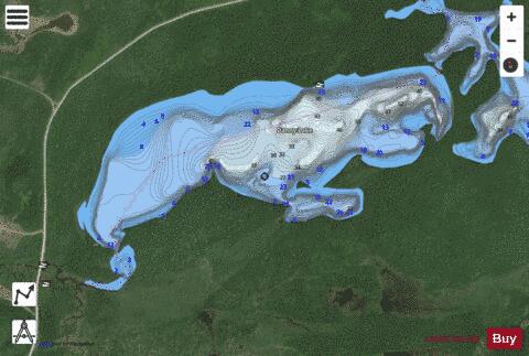 Danny Lake depth contour Map - i-Boating App - Satellite