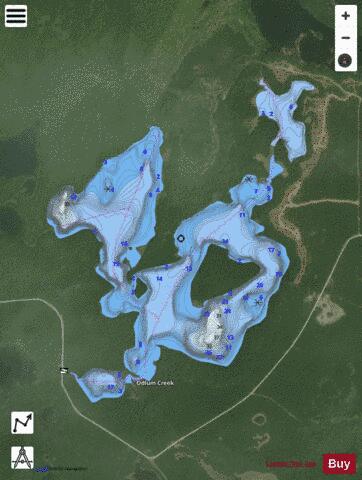 Tomtit Lake depth contour Map - i-Boating App - Satellite