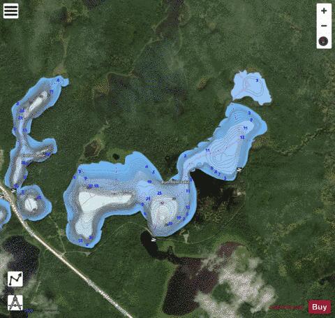 Burnfield Lake depth contour Map - i-Boating App - Satellite