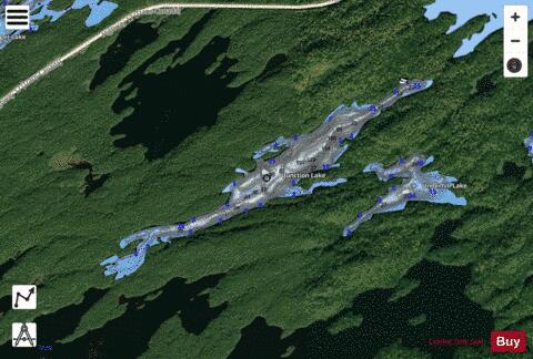 Junction Lake depth contour Map - i-Boating App - Satellite