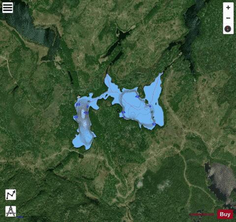 Maguire Lake depth contour Map - i-Boating App - Satellite