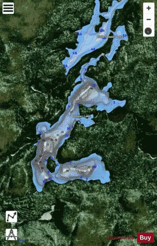 Dossier Lake depth contour Map - i-Boating App - Satellite