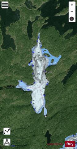 Bauldry Lake depth contour Map - i-Boating App - Satellite