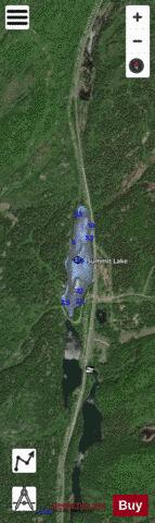 Summit Lake depth contour Map - i-Boating App - Satellite