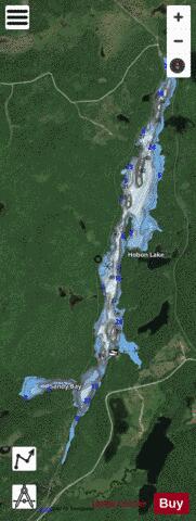 Hobon Lake depth contour Map - i-Boating App - Satellite