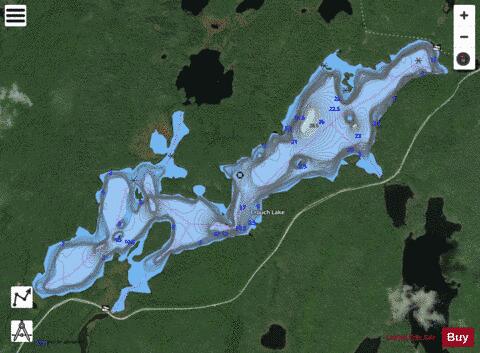 Crouch Lake depth contour Map - i-Boating App - Satellite