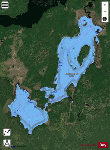 Bukwaskeagog (Buck) Lake depth contour Map - i-Boating App - Satellite