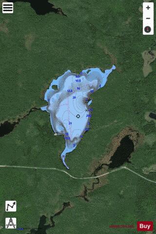 Francois Lake depth contour Map - i-Boating App - Satellite
