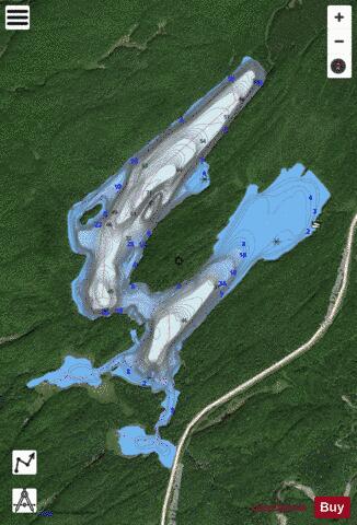 Black Trout Lake depth contour Map - i-Boating App - Satellite