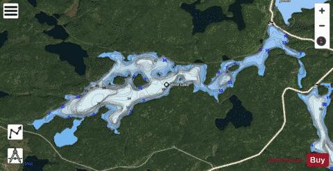Wild Lake depth contour Map - i-Boating App - Satellite