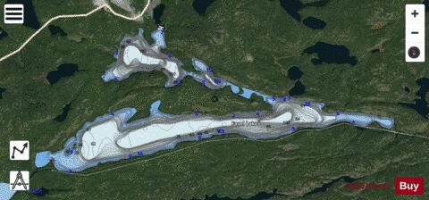 Favel Lake depth contour Map - i-Boating App - Satellite