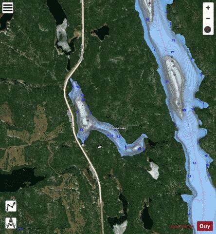 Elboga Lake depth contour Map - i-Boating App - Satellite