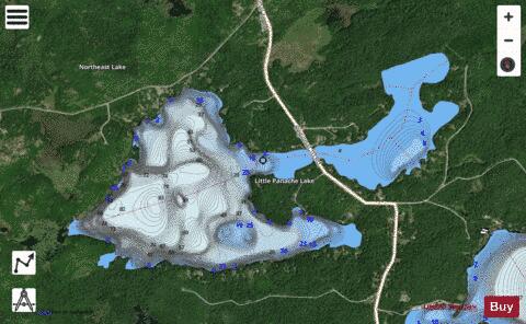 Little Panache Lake depth contour Map - i-Boating App - Satellite