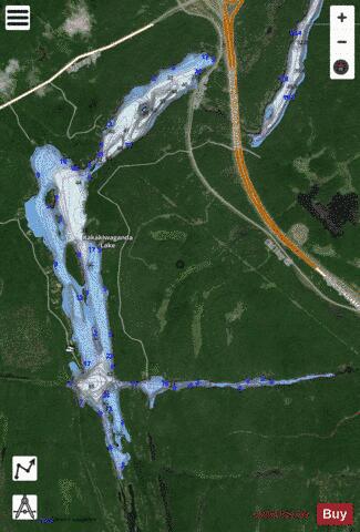 Rock Lake (Cox) depth contour Map - i-Boating App - Satellite