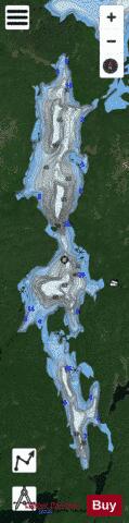 Telfer Lake depth contour Map - i-Boating App - Satellite