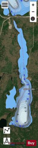 Mallock Lake depth contour Map - i-Boating App - Satellite