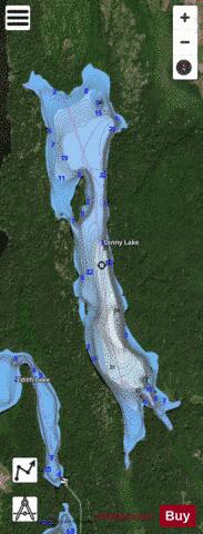 Dinny Lake (Houltain) depth contour Map - i-Boating App - Satellite