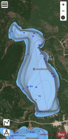 Amesdale Lake depth contour Map - i-Boating App - Satellite