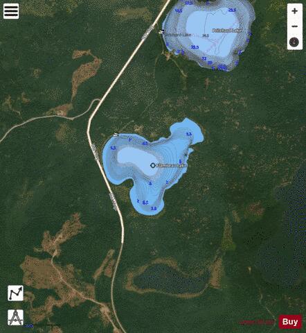 Flambeau Lake depth contour Map - i-Boating App - Satellite
