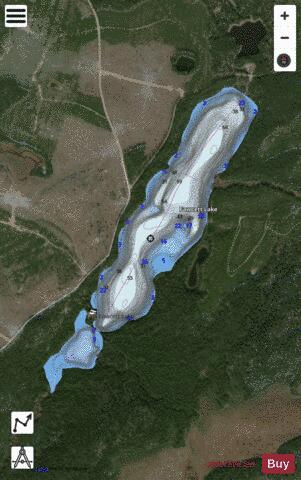 Fawcett Lake depth contour Map - i-Boating App - Satellite