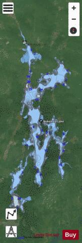 Kekekwa Lake depth contour Map - i-Boating App - Satellite