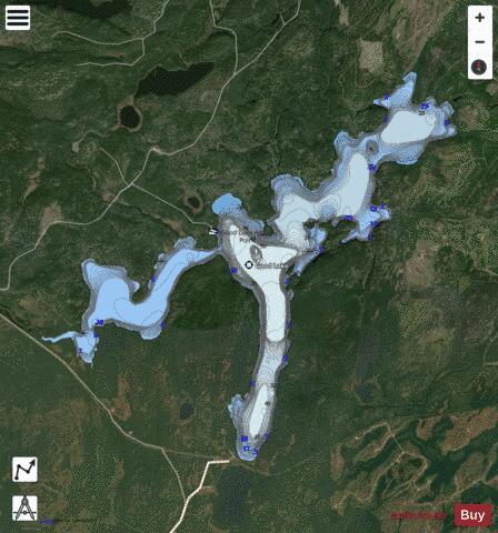 Good Lake depth contour Map - i-Boating App - Satellite
