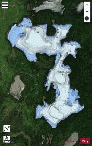 Walmsley Lake depth contour Map - i-Boating App - Satellite