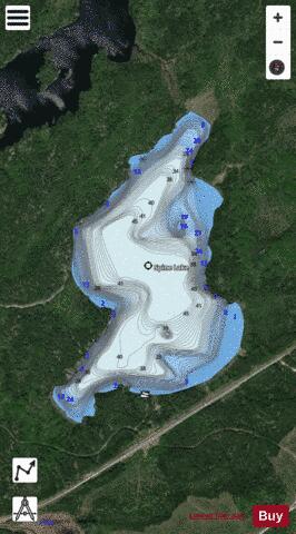 Spine Lake depth contour Map - i-Boating App - Satellite