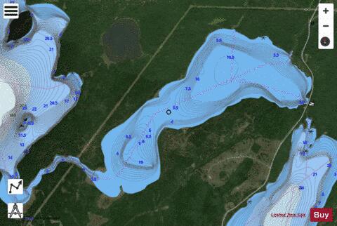 Little Indian Lake depth contour Map - i-Boating App - Satellite