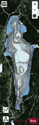Pluto (McGonigal) Lake depth contour Map - i-Boating App - Satellite