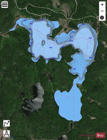Avery Lake depth contour Map - i-Boating App - Satellite