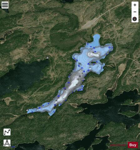 Line Lake depth contour Map - i-Boating App - Satellite
