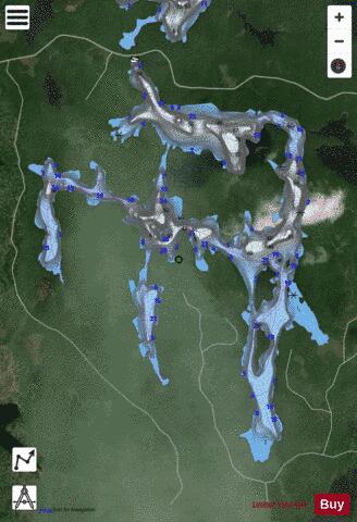 Bat Lake depth contour Map - i-Boating App - Satellite