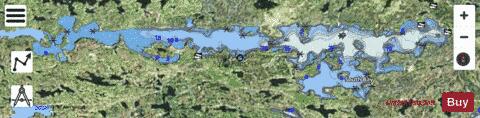 Crooked Pine Lake depth contour Map - i-Boating App - Satellite