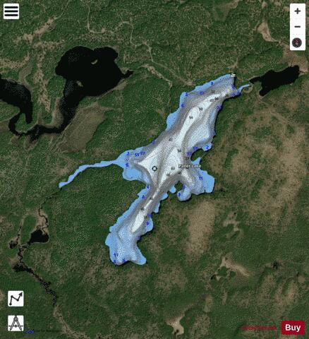 Panet Lake depth contour Map - i-Boating App - Satellite