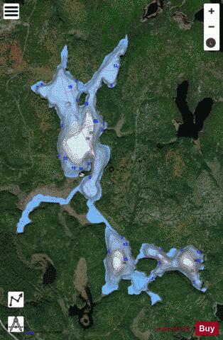 Labitiche Lake (Gull Lake) depth contour Map - i-Boating App - Satellite